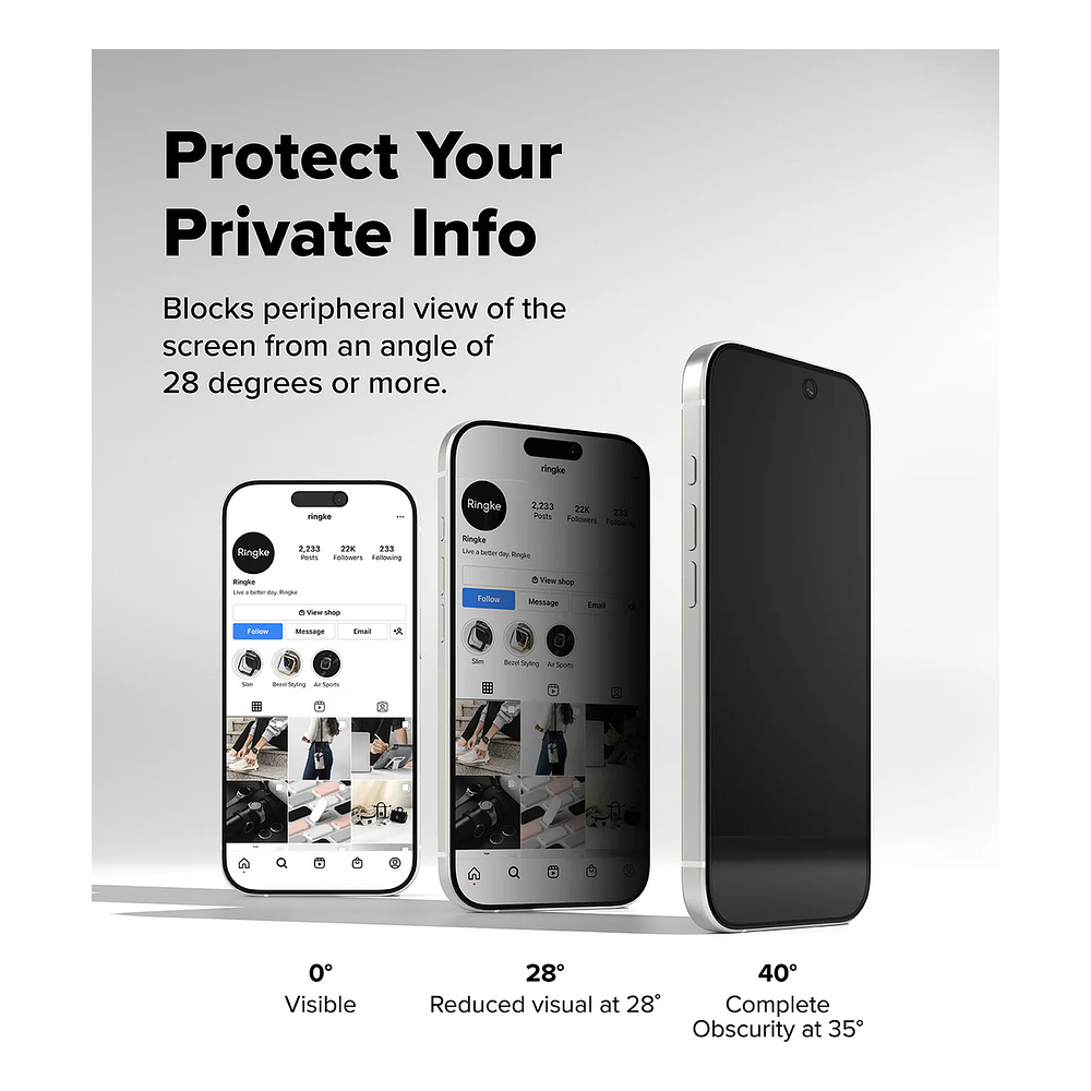 Mica Antiespía Ringke Easy Slide Iphone 17 Normal 6.3 2-pack 5