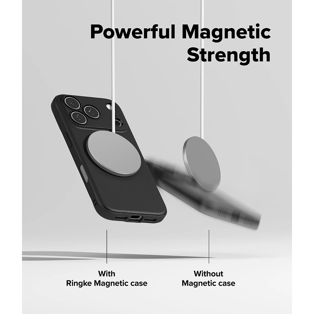 Case Delgado Ringke Onyx Magsafe Para Iphone 17 Pro 6.3 Negro 4