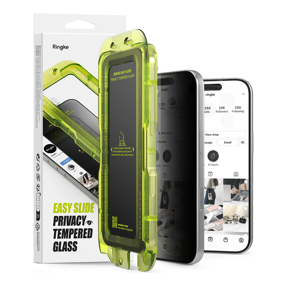 Mica Antiespía Ringke Easy Slide Iphone 17 Pro 6.3 2-pack 1