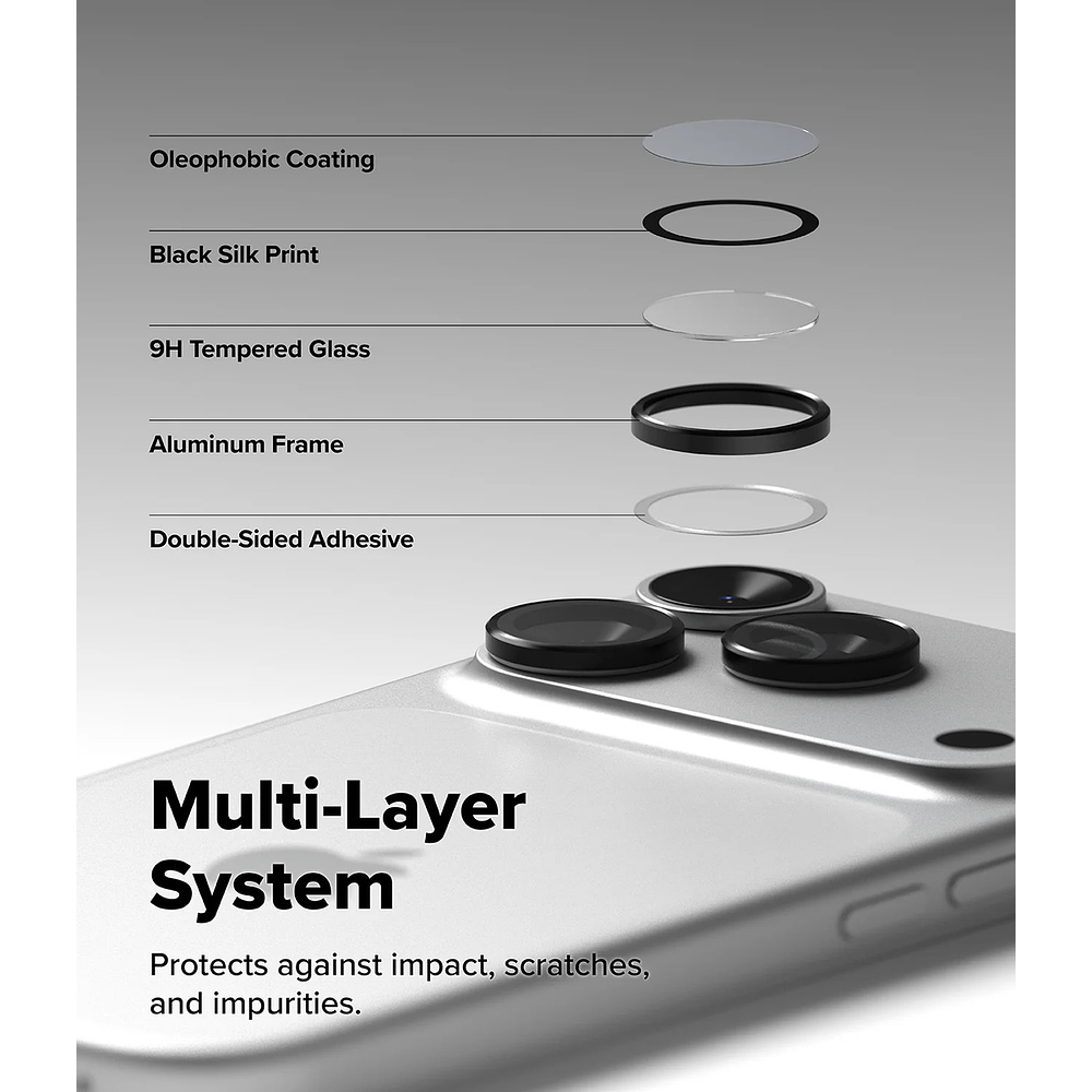 Mica Protector Cámara Ringke Frame Para Iphone 17 Pro Max 6.9 2pc 6