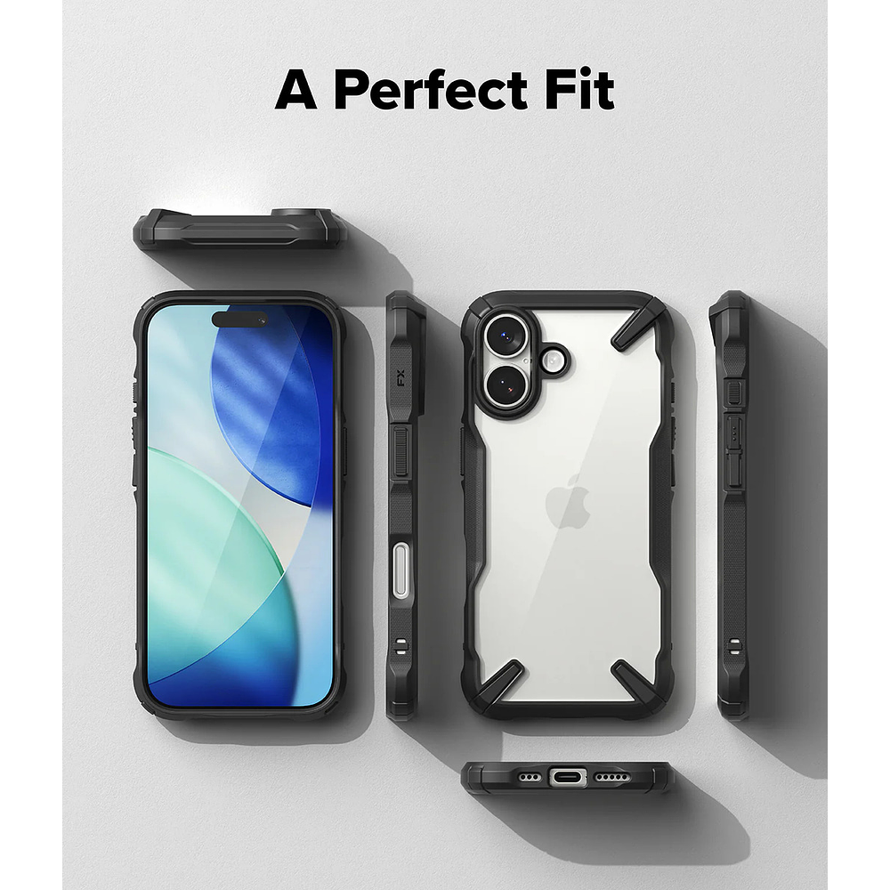 Case Ringke Fusion X Para Iphone 17 Normal 6.3 Black Negro 7