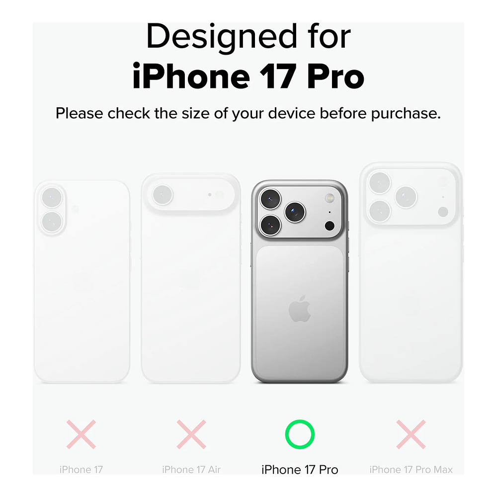 Case Ringke Silicone Magsafe Para Iphone 17 Pro 6.3 Negro 10