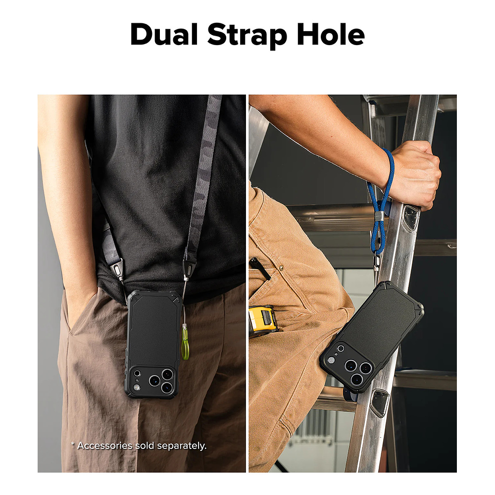 Case Ringke Rugged Gear Magsafe Para Iphone 17 Pro 6.3 Negro 10