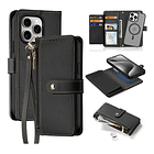 Case + Flip Cover Magsafe Leather Para Iphone 15 Pro Max 6.7 1