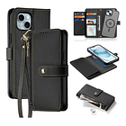 Case + Flip Cover Magsafe Leather Para Iphone 13 Normal 6.1 1