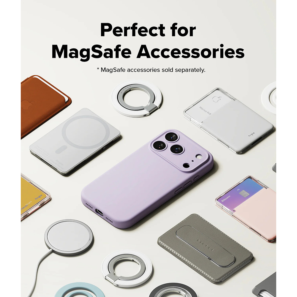 Case Ringke Silicone Magsafe Para Iphone 17 Pro Max 6.9 Purple 5