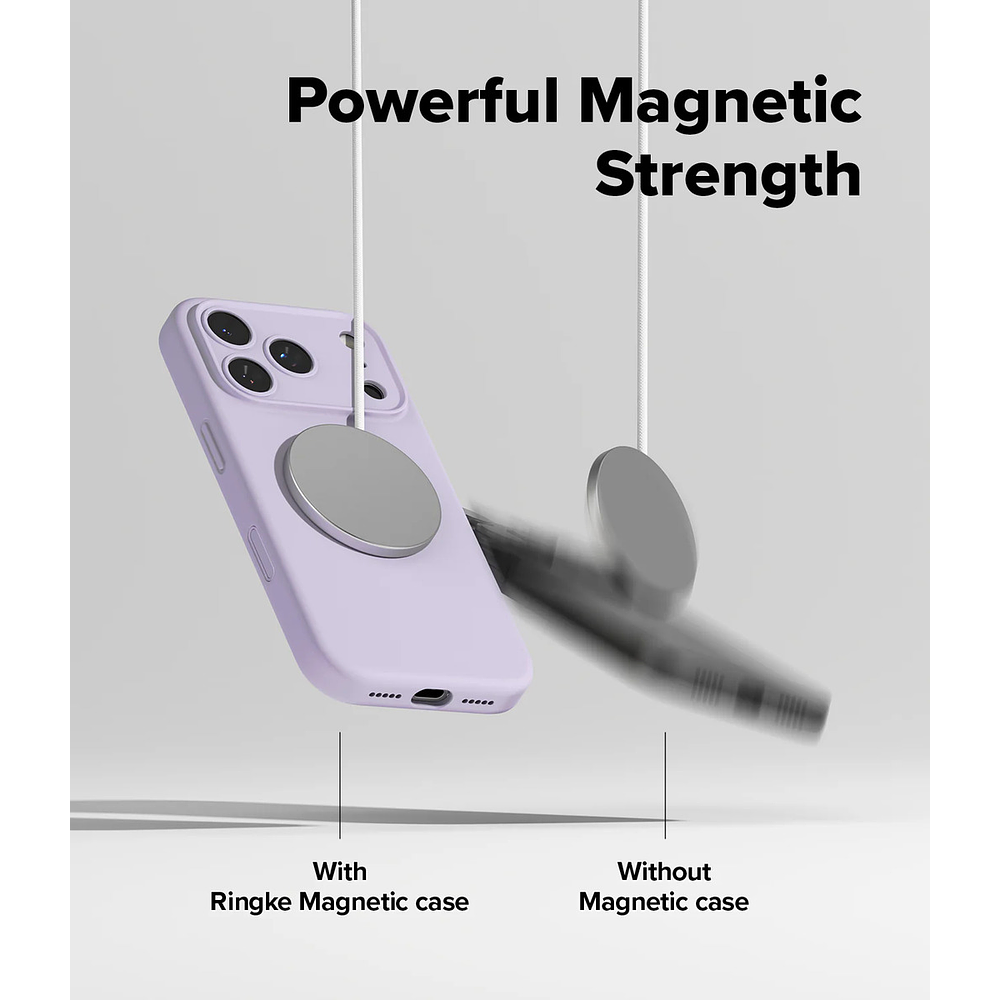 Case Ringke Silicone Magsafe Para Iphone 17 Pro Max 6.9 Purple 6