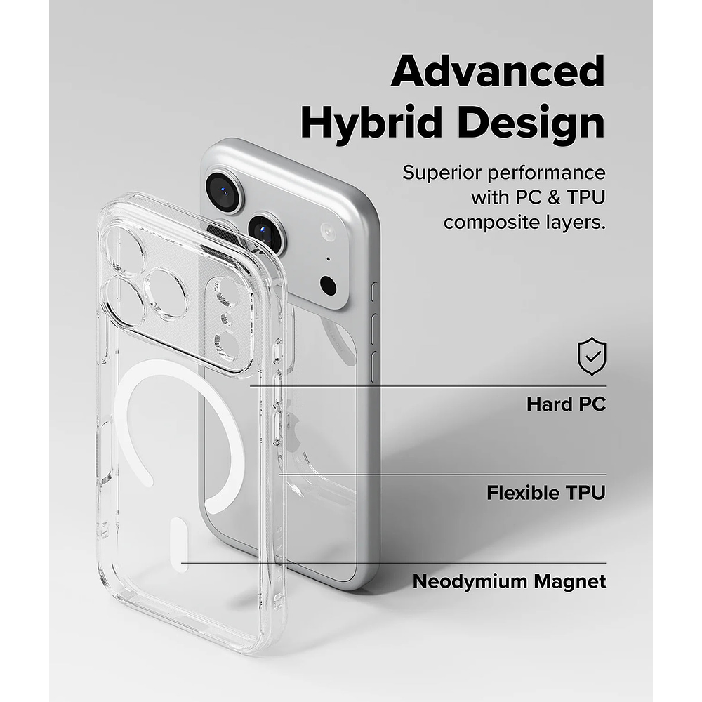 Case Ringke Fusion Magsafe Clear Para Iphone 17 Pro 6.3 7
