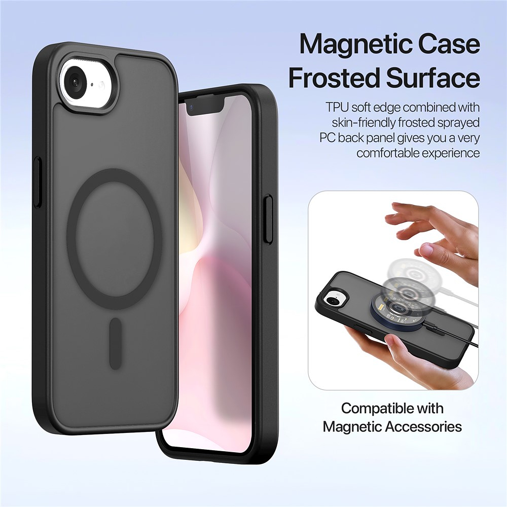 Case + Flip Cover Magsafe Leather Para Iphone 16e (2025) 6