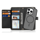Case + Flip Cover Magsafe Leather Para Iphone 16 Pro 6.3 2