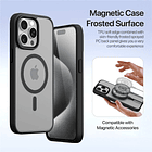 Case + Flip Cover Magsafe Leather Para Iphone 15 Pro Max 6.7 6