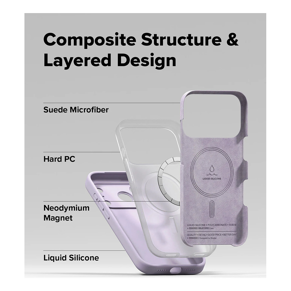 Case Ringke Silicone Magsafe Para Iphone 17 Pro Max 6.9 Purple 8