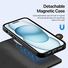 Case + Flip Cover Magsafe Leather Para Iphone 13 Normal 6.1 5