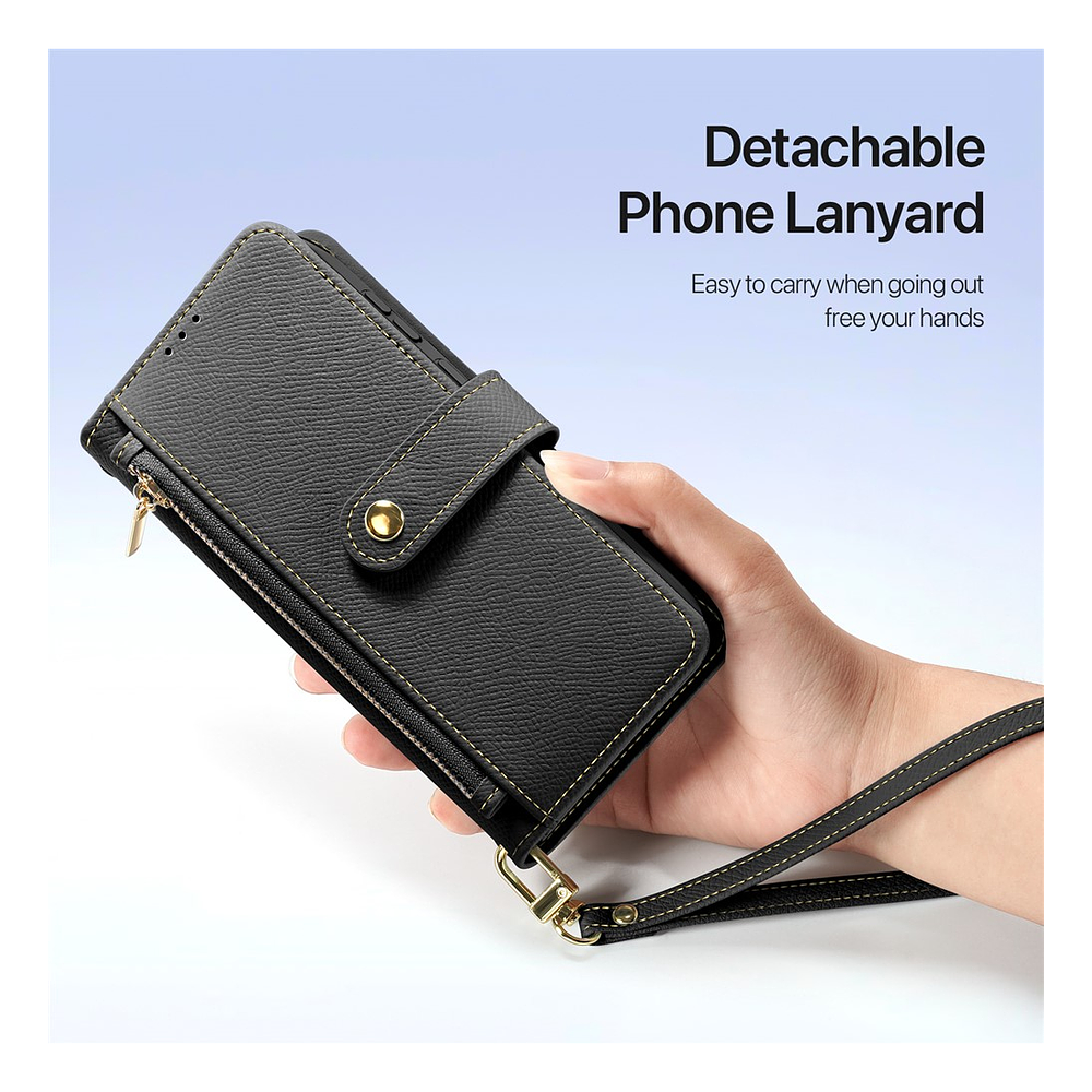 Case + Flip Cover Magsafe Leather Para Galaxy S25 Normal (2025 10