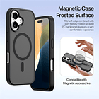 Case + Flip Cover Magsafe Leather Para Iphone 16 Normal 6.1 5