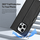 Case + Flip Cover Magsafe Leather Para Iphone 15 Pro Max 6.7 9