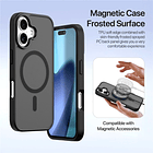 Case + Flip Cover Magsafe Leather Para Iphone 17 Normal 6.3 6