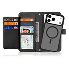 Case + Flip Cover Magsafe Leather Para Iphone 17 Pro Max 6.9 3