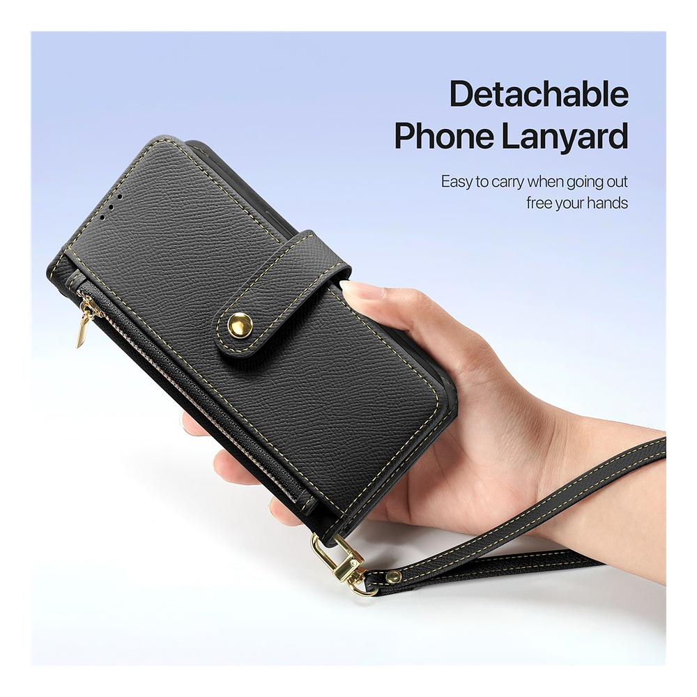 Case + Flip Cover Magsafe Leather Para Iphone 14 Normal 6.1 10