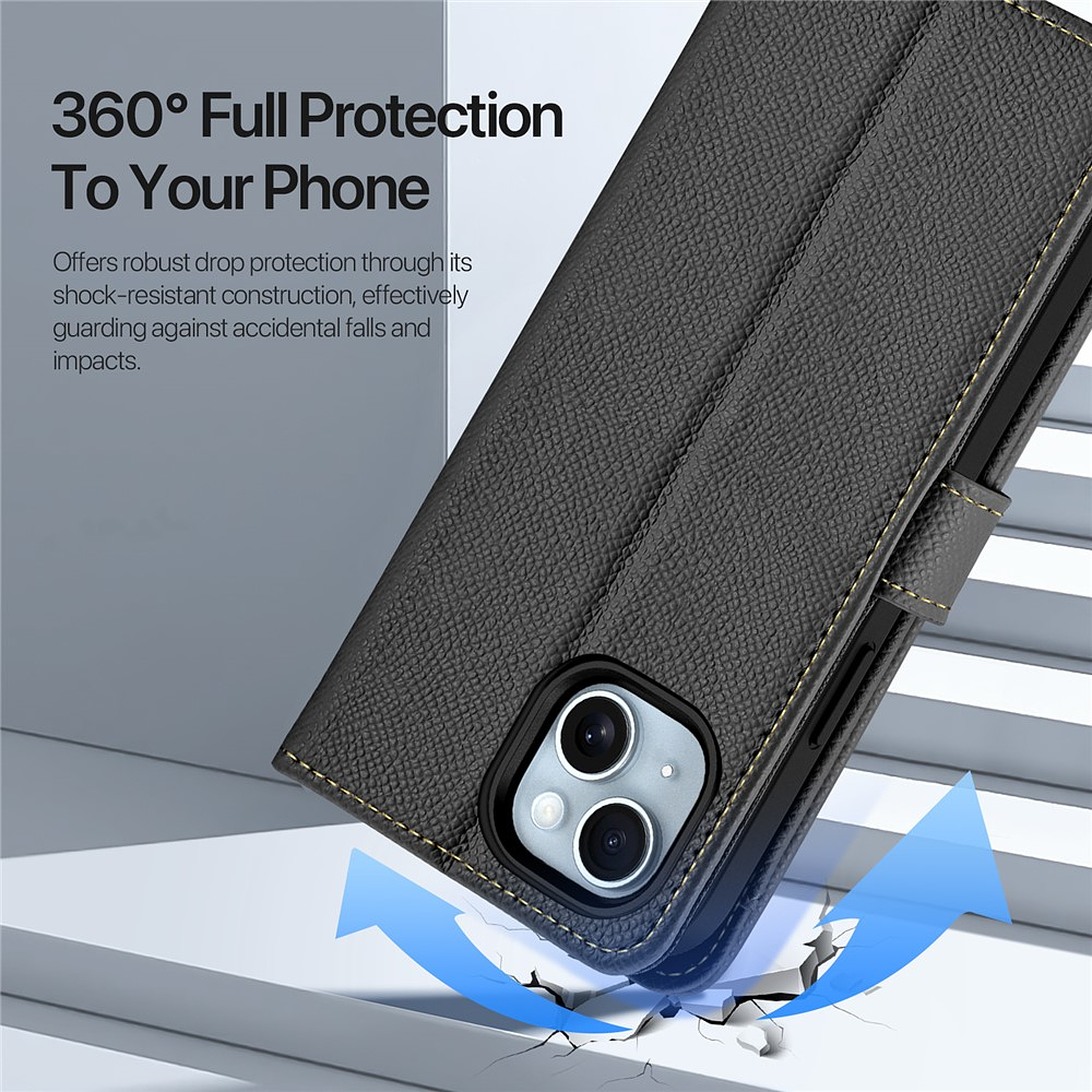 Case + Flip Cover Magsafe Leather Para Iphone 13 Normal 6.1 9