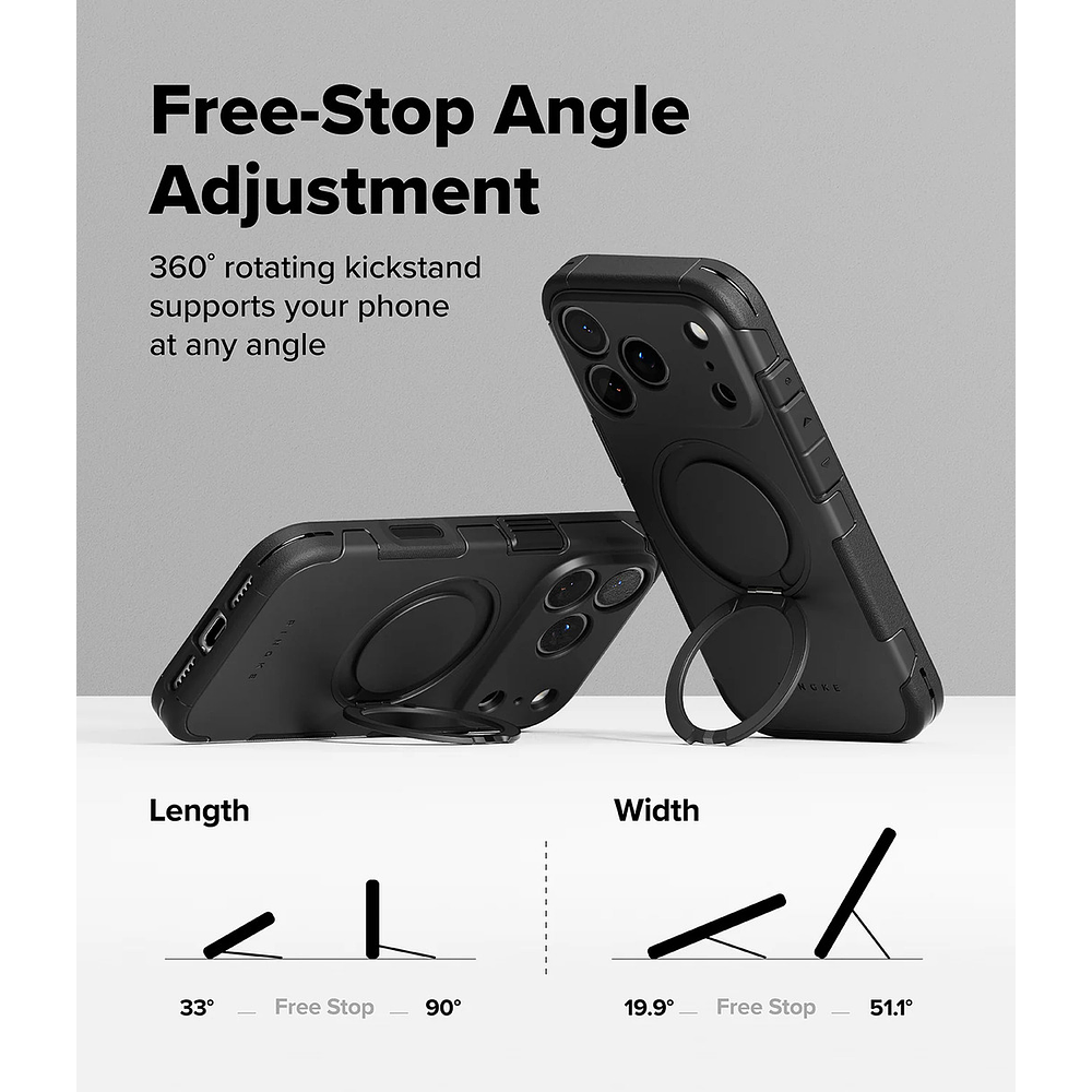 Case Ringke Alles Magsafe Para Iphone 17 Pro Max 6.9 Black 5