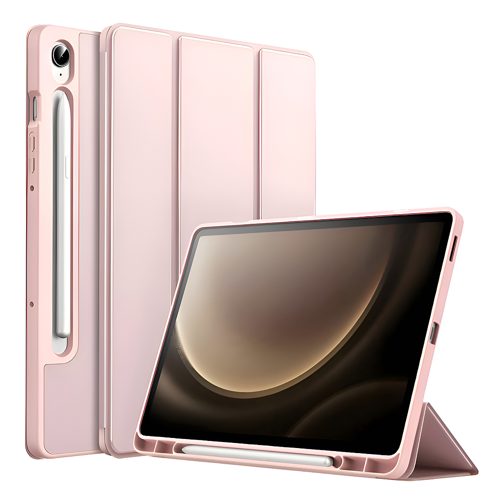 Smart Case Para Galaxy Tab S10 Lite X400 X406 (2025) Rose 1