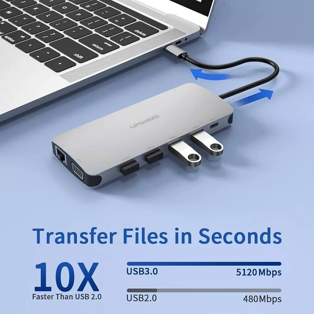 Hub Upgrow Usb Tipo C 13en1 Para Galaxy Tab S11 Ultra X930 4