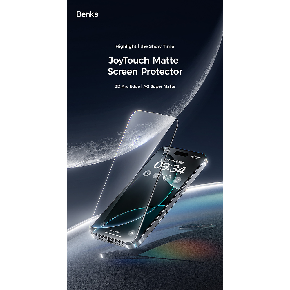 Mica De Vidrio Mate Benks Joytouch Para Iphone 17 Pro 6.3 6