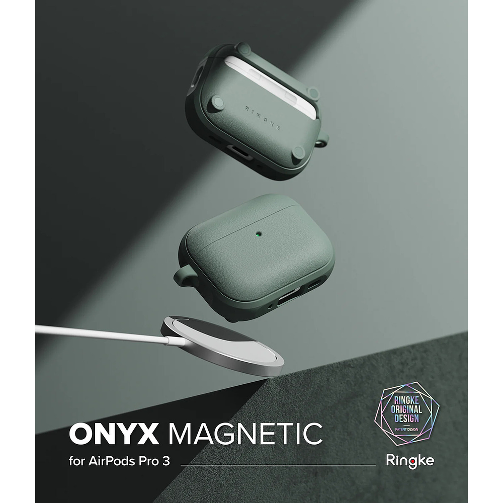 Case Ringke Onyx Magsafe Para Airpods Pro 3ra Gen (2025) Green 3