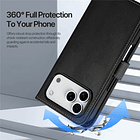 Case + Flip Cover Magsafe Leather Para Iphone 17 Pro Max 6.9 9