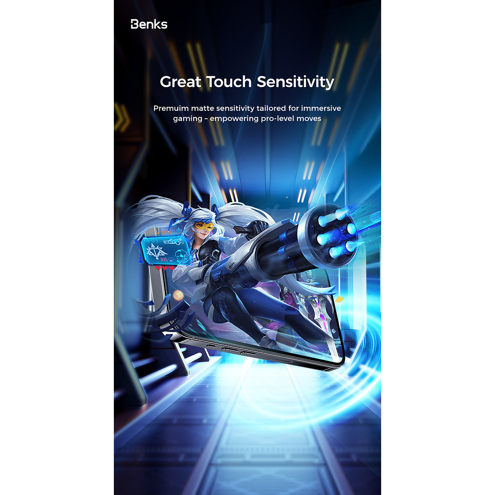 Mica De Vidrio Mate Benks Joytouch Para Iphone 17 Pro 6.3 8