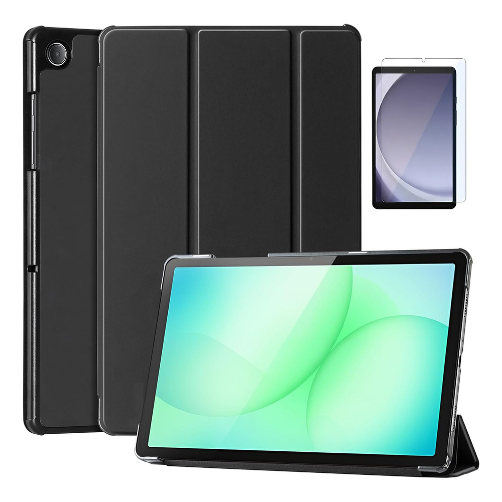 Case + Mica Para Galaxy Tab A11 8.7 X130 X133 Estuche Negro 1