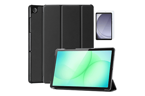 Case + Mica Para Galaxy Tab A11 8.7 X130 X133 Estuche Negro