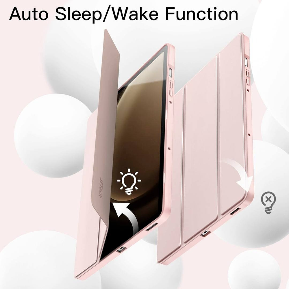 Smart Case Para Galaxy Tab S10 Lite X400 X406 (2025) Rose 5