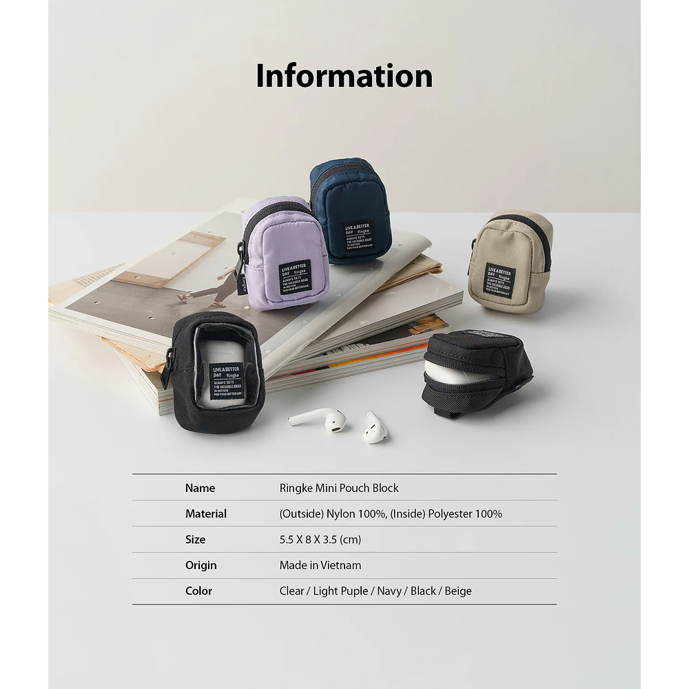 Case Ringke Mini Bolso Block Para Airpods Pro 3ra Gen 2025 3