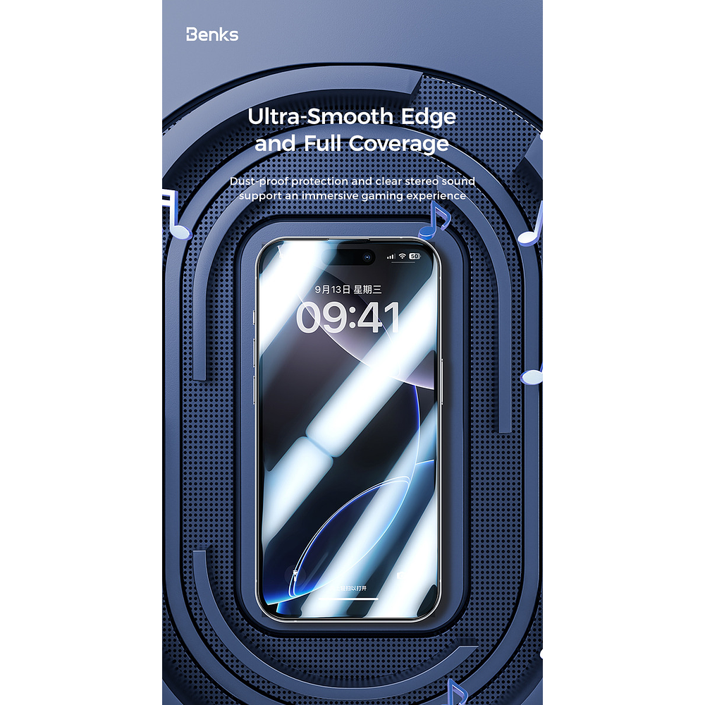 Mica De Vidrio Mate Benks Joytouch Para Iphone 17 Pro 6.3 9