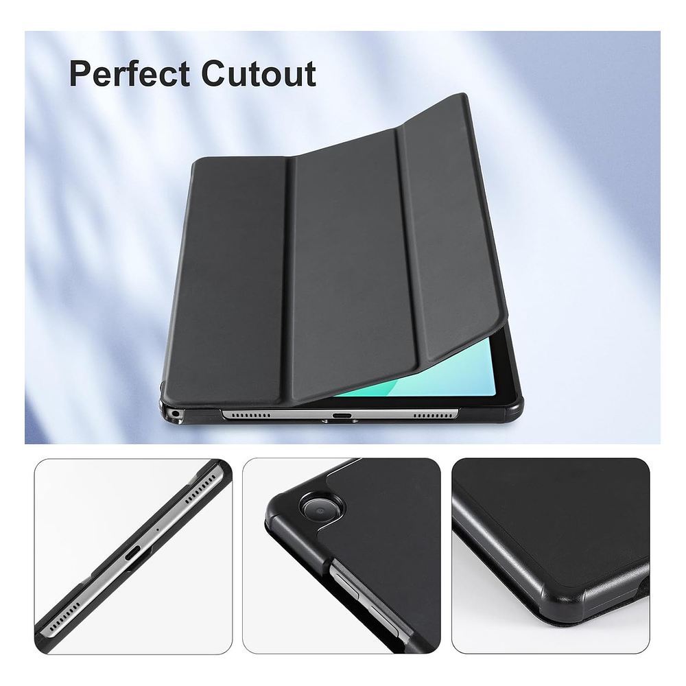 Case + Mica Para Galaxy Tab A11 8.7 X130 X133 Estuche Negro 4