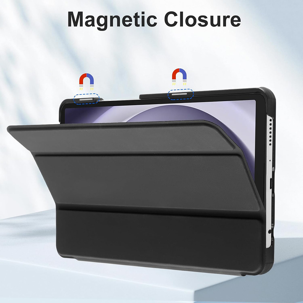 Case + Mica Para Galaxy Tab A11 8.7 X130 X133 Estuche Negro 5