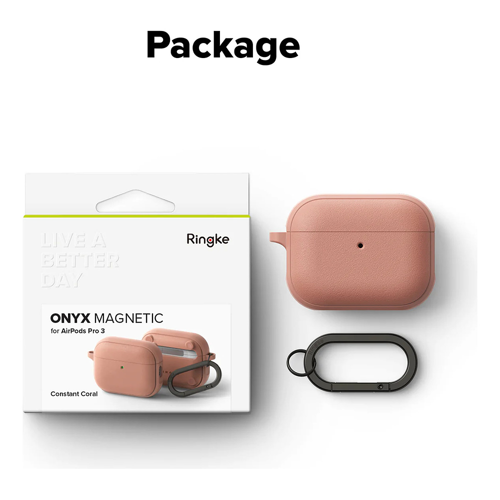 Case Ringke Onyx Magsafe Para Airpods Pro 3ra Gen (2025) Coral 7