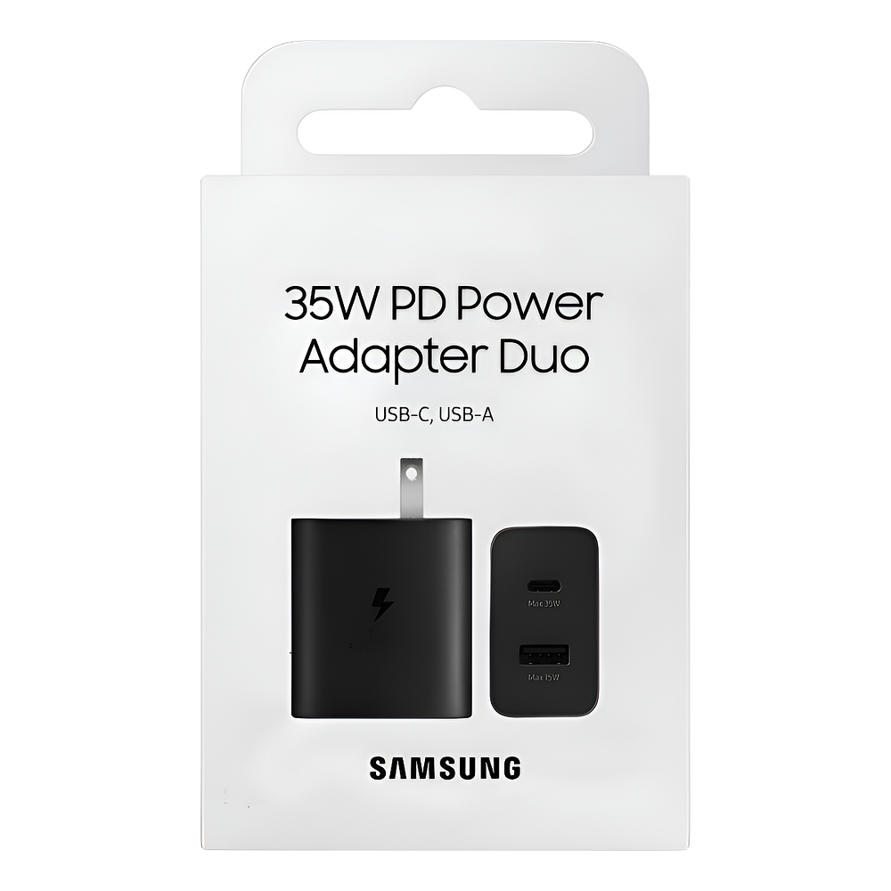 Cargador de Pared Samsung 35watts Duo Para Galaxy Z Flip7 Fold7 Negro 1