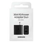Cargador de Pared Samsung 35watts Duo Para Galaxy Z Flip7 Fold7 Negro 1