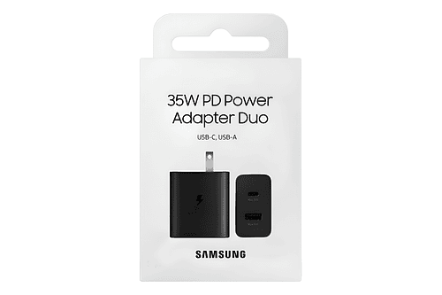 Cargador de Pared Samsung 35watts Duo Para Galaxy Z Flip7 Fold7 Negro