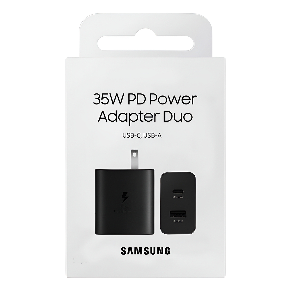Cargador de Pared Samsung 35watts Duo Para Galaxy Z Flip7 Fold7 Negro 1