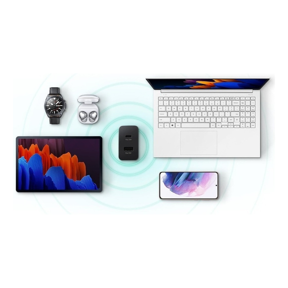 Cargador de Pared Samsung 35watts Duo Para Galaxy Z Flip7 Fold7 Negro 6