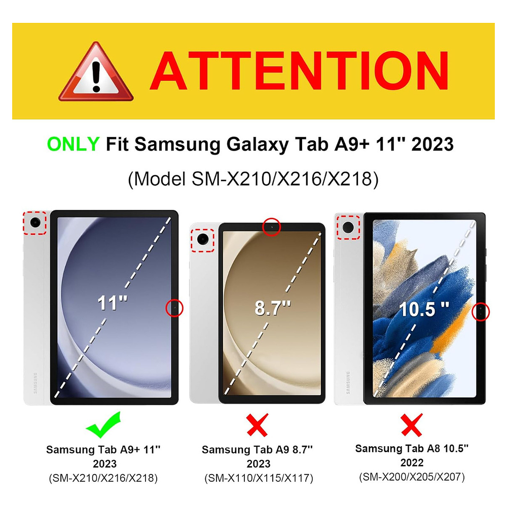 Case Funda Estuche Para Galaxy Tab A11 Plus X230 Set+mica 2