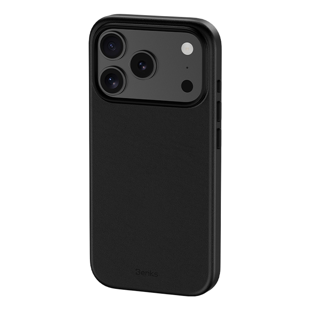 Case Benks Leather X Magsafe Para Iphone 17 Pro Max 6.9 Negro 2