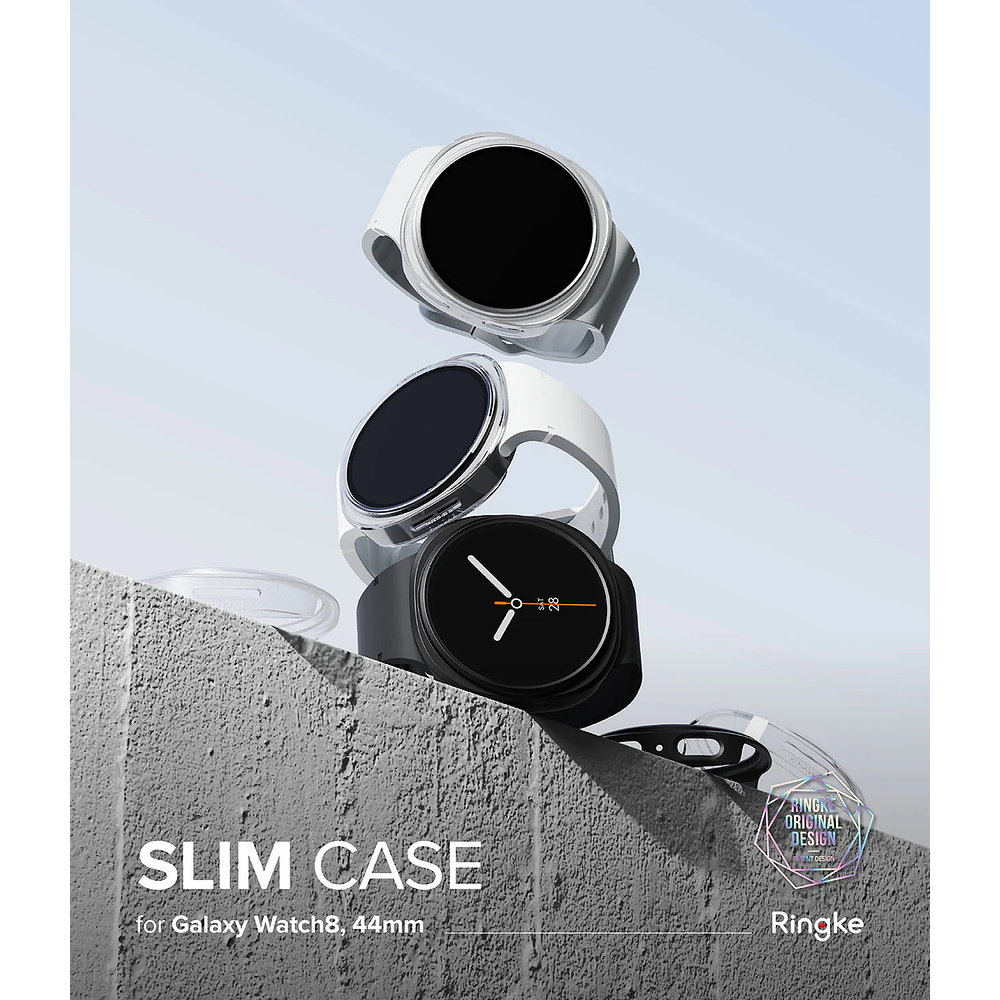 Case Ringke Slim 2-pack Para Galaxy Watch8 44mm Black/clear 4