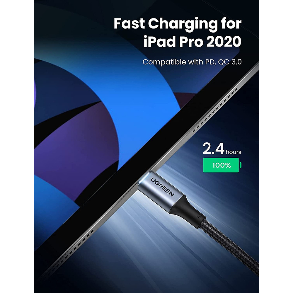 Cable Ugreen Usb-c 100w Para iPhone 17 Pro Max 6.9 | iPhone 17 Pro 6.3 | iPhone 17 Normal 6.3 | iPhone 17 Air 6.5 1.8m 2