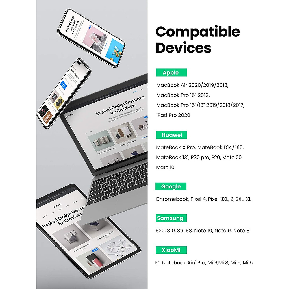 Cable Ugreen Usb-c 100w Para iPhone 17 Pro Max 6.9 | iPhone 17 Pro 6.3 | iPhone 17 Normal 6.3 | iPhone 17 Air 6.5 1.8m 7