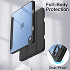 Case Para Ipad 10ma Gen (2022) A2696 A2757 Clear / Negro 2